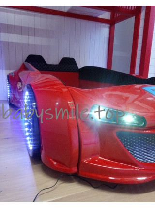 Дитяче ліжко машина Jaguar червоне Дитяче ліжко машина Jaguar червоне